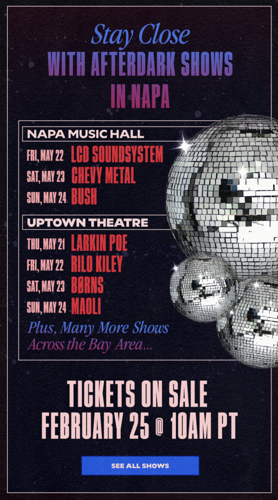 BottleRock AfterDark 2026 official aftershows poster