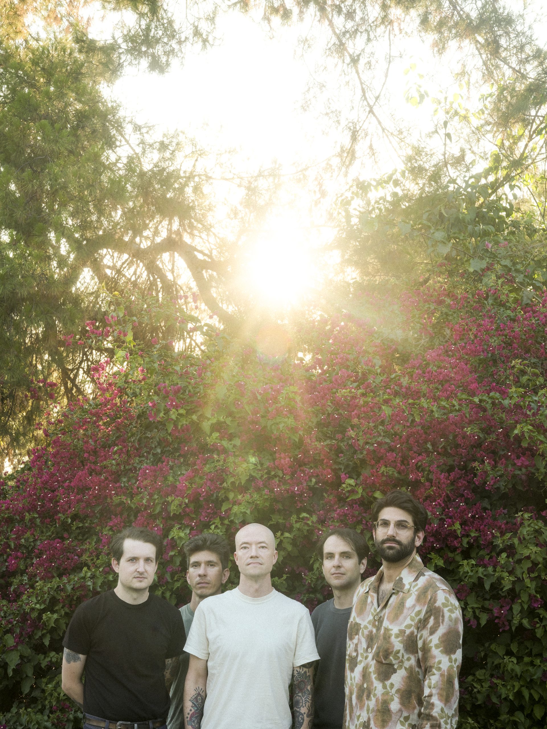 Touché Amoré band photo 2026 featuring Jeremy Bolm and members