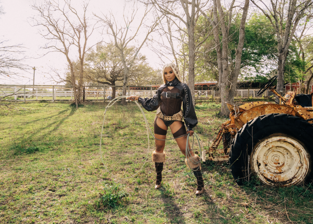 Lebra Jolie cowgirl outfit Better Than Yesterday album photoshoot ranch scene