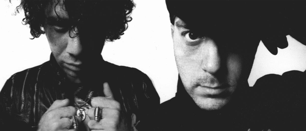 She Wants Revenge band photo Justin Warfield Adam Bravin black and white press image
