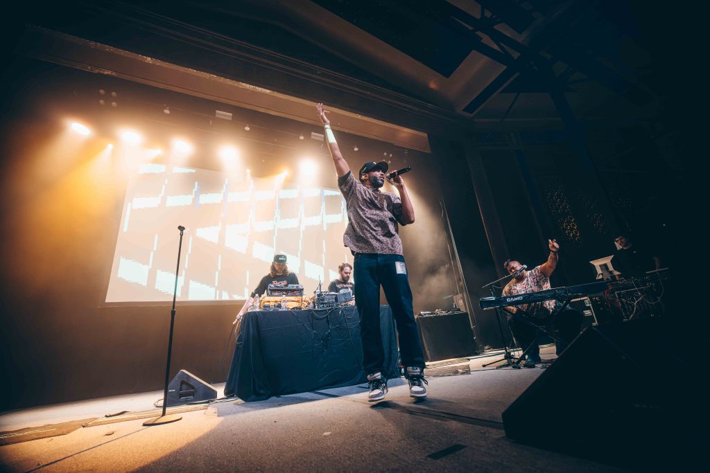 clipping performing live during Noise Pop Festival 2026 at UC Theatre