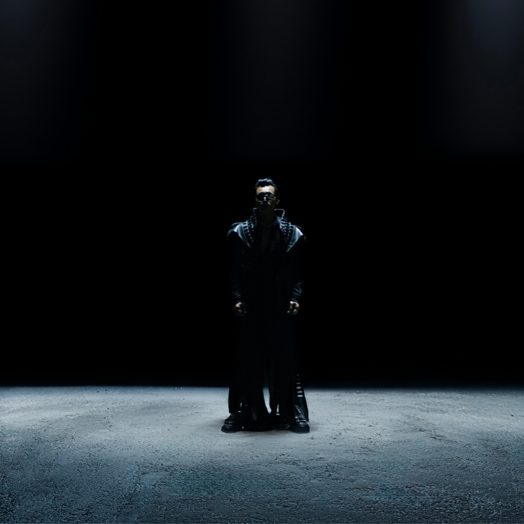 ZHU dark stage visual BLACK MIDAS performance aesthetic spotlight
