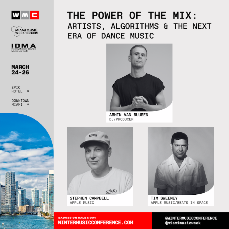 Armin van Buuren keynote Winter Music Conference 2026 Apple Music panel Miami