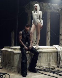 Anyma and LISA Bad Angel visual featuring futuristic cyber aesthetic and digital environment