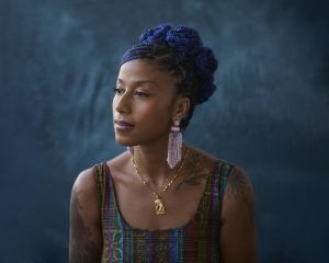 aja monet portrait press photo 2026 poet musician The Color of Rain album