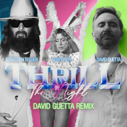 Sébastien Tellier David Guetta Thrill of the Night remix artwork Slayyyter Nile Rodgers