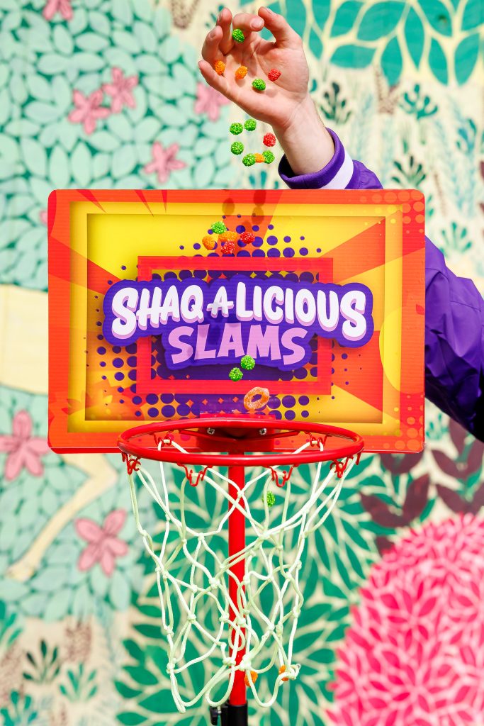Shaq-A-Licious SLAMS gummies basketball hoop candy dunk Hershey NCAA