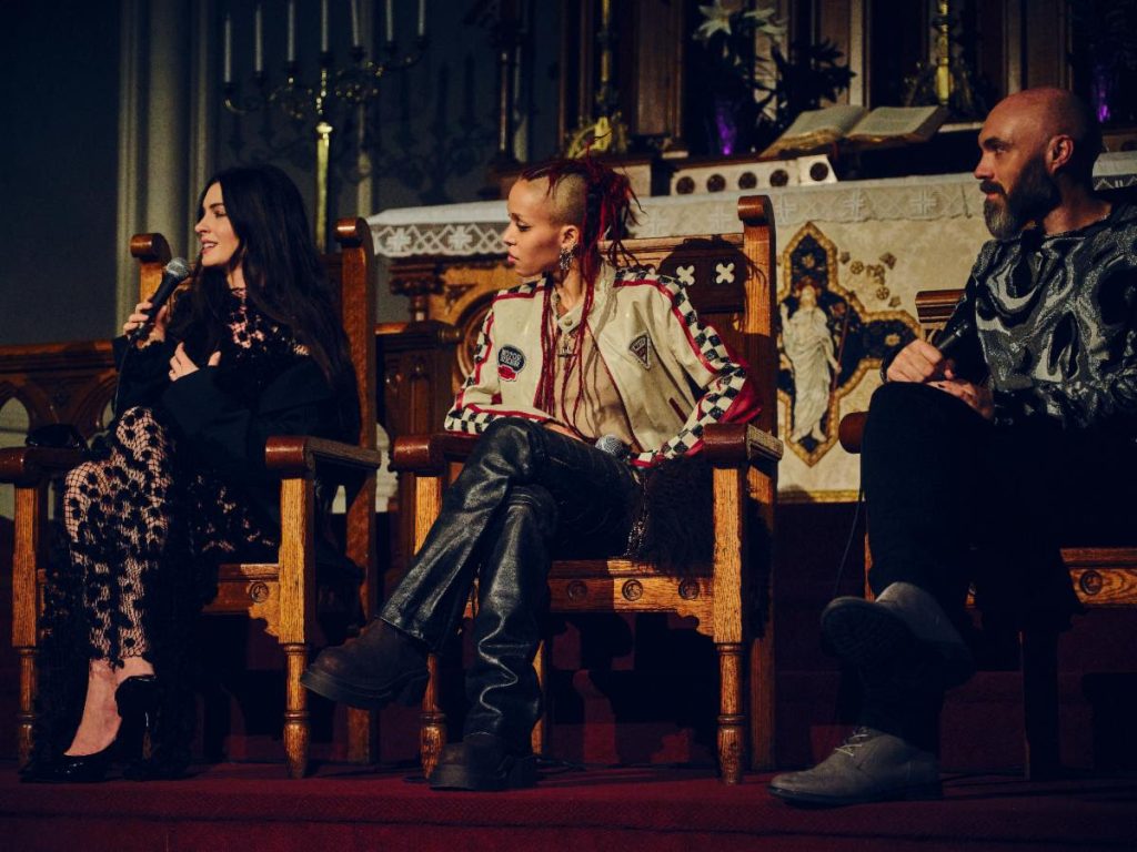 Anne Hathaway FKA twigs David Lowery Mother Mary soundtrack listening event New York St Paul’s Church