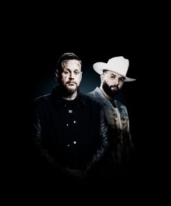 Jelly Roll and Carín León portrait for FIFA World Cup 2026 song Lighter
