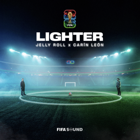 Lighter single artwork Jelly Roll Carín León FIFA World Cup 2026 album cover