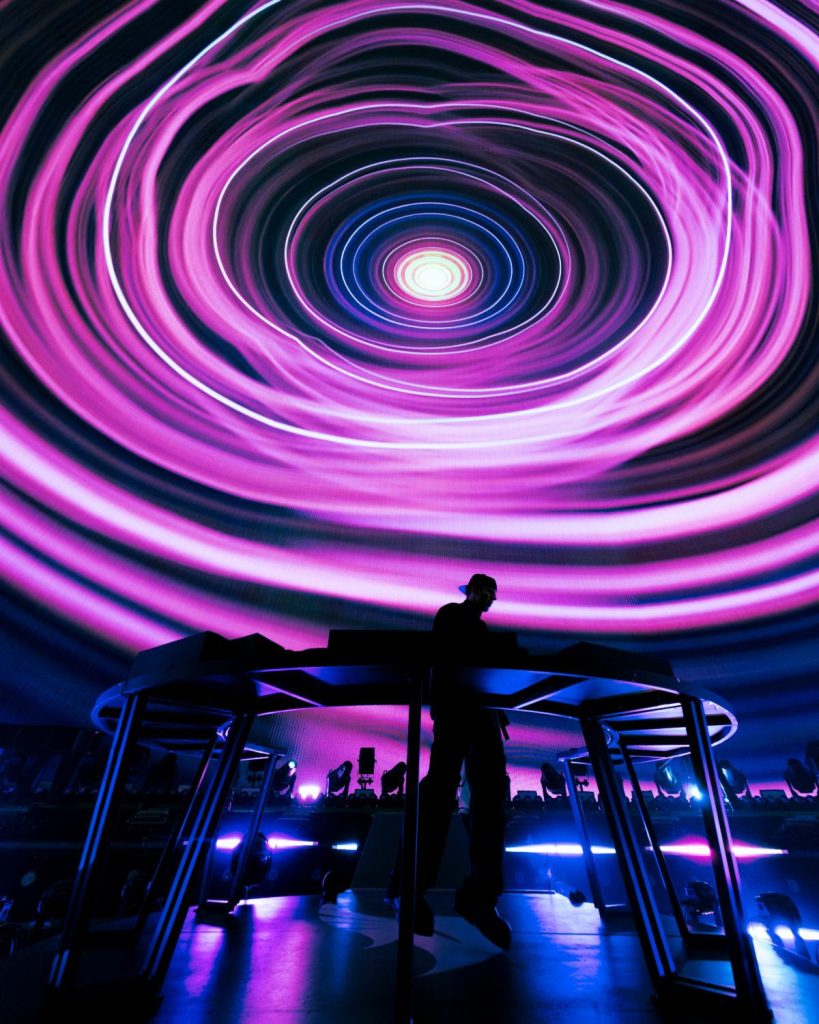 ILLENIUM performing live at Sphere Las Vegas during ODYSSEY show with immersive LED visuals