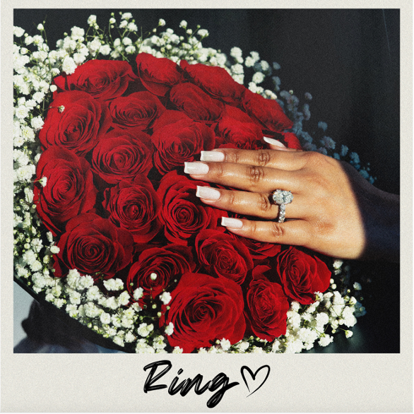 Queen Naija Ring single cover engagement diamond ring roses