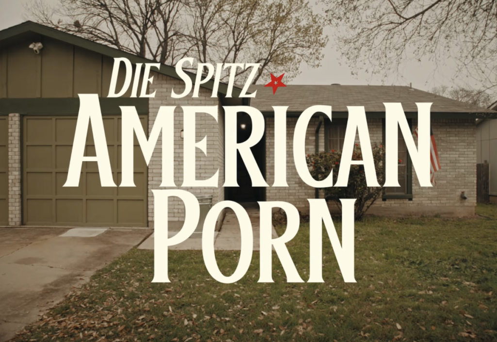 Die Spitz American Porn music video still suburban house scene