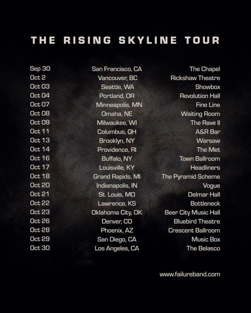 Failure The Rising Skyline Tour 2026 dates North America venues