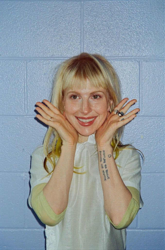 Hayley Williams portrait 2026 blonde hair studio photo Paramore singer