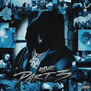 42 Dugg Part 3 album cover blue collage portrait Detroit rapper