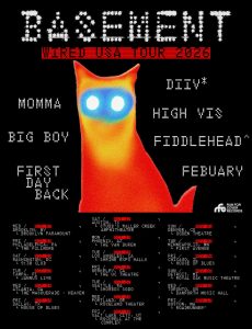 Basement WIRED Tour 2026 poster with dates and supporting acts