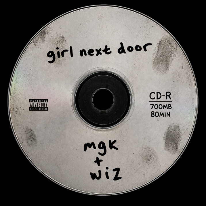 mgk Wiz Khalifa girl next door single artwork CD design