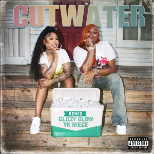 Glizzy Glow posing in a white crop top under spotlight lighting during promotion for the CUTWATER remix