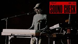 Blood Orange performs at a keyboard during A24's Sound Check at Cherry Lane Theatre session.