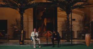The Strokes and Walton Goggins in the "Going Shopping" music video