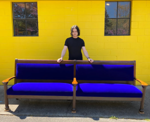 Jack White poses outside Third Man Records while promoting his seventh studio album Frozen Charlotte.