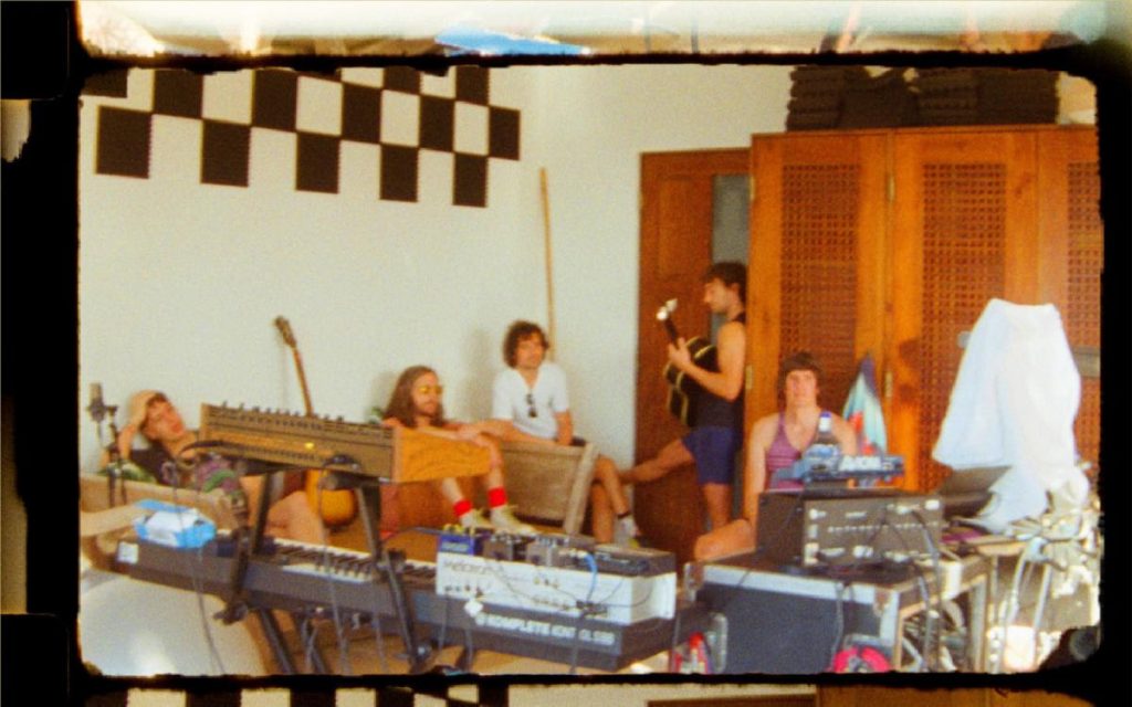 The Strokes recording Reality Awaits during studio sessions