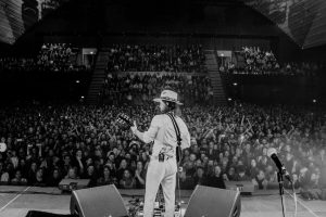 KALEO performs before a packed audience during the Way Down We Go Tour celebrating the 10th anniversary of A/B.
