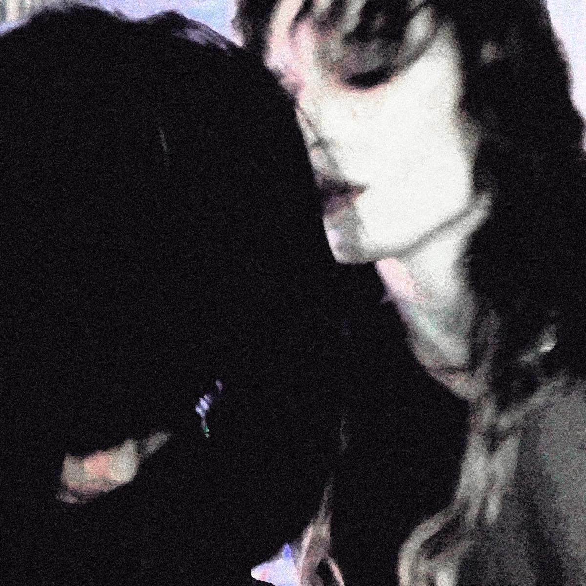 Grainy, dark close-up portrait of 2hollis with his face partially obscured, accompanying his 2026 single “Sex.”